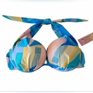 VENUS Marilyn Push-Up Bikini Top, Coastal Walks, Size D